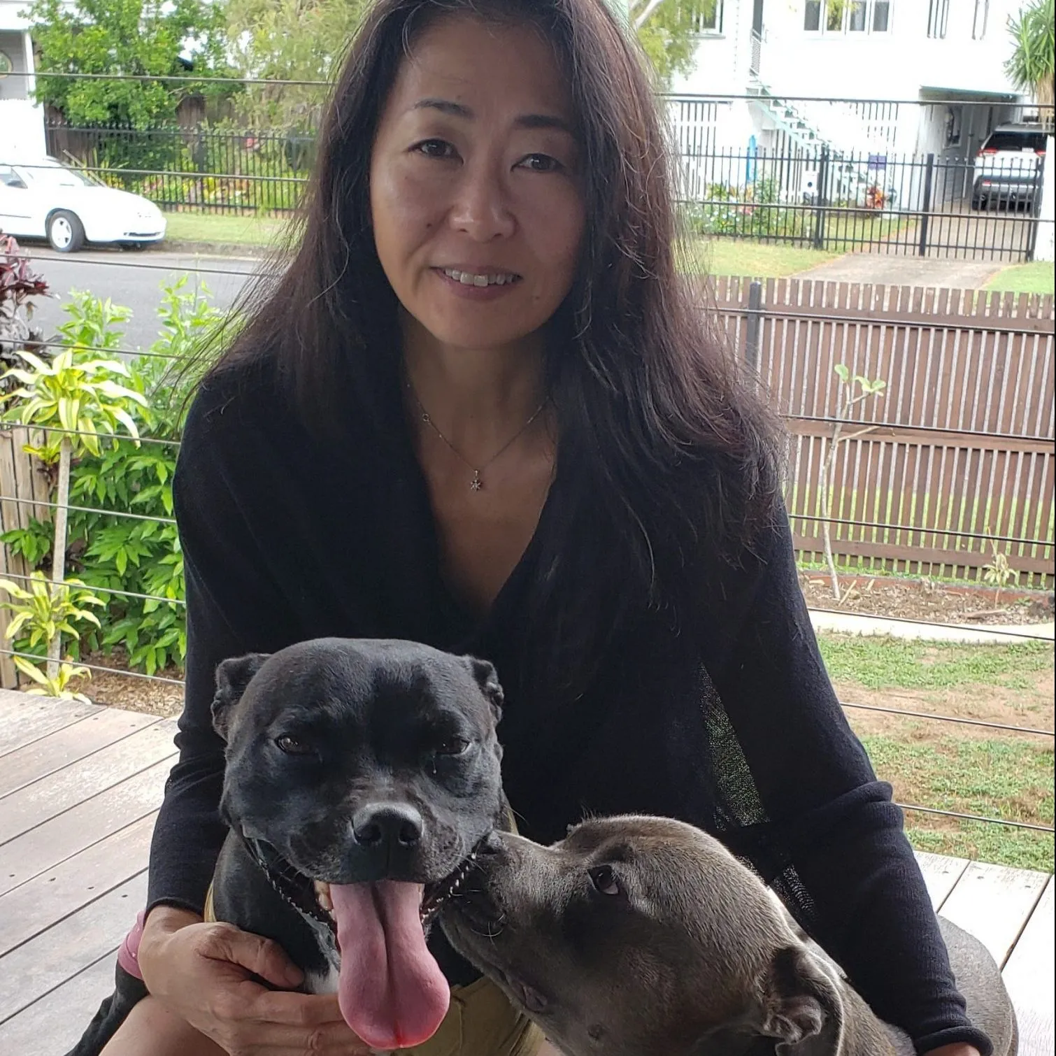 Me&kids in the balcony – Kiyoko Hashimoto